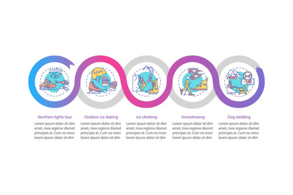 Exploring Winter Sport Activities Infographics: A Visual Guide to Snowshoeing, Dog Sledding, and More
