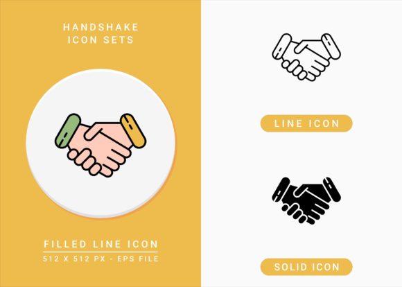 Handshake Icons Set: A Practical Tool for Visual Communication in Professional and Creative Workflows