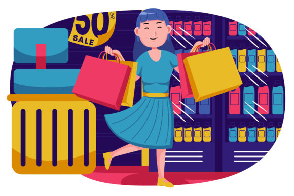 Shopping Vector Illustration 12: Your Go-To Design Resource for Versatile Visual Content